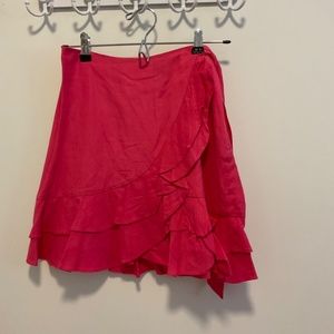 Bright Pink Wrap Skort, Aqua Size Small